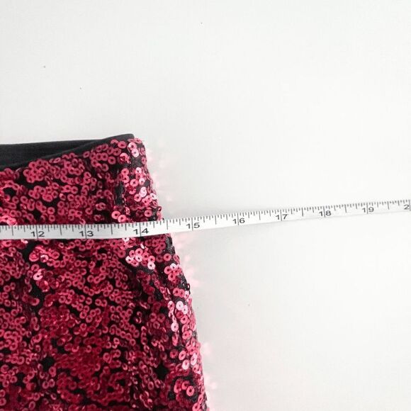 Divided X H&M Women's Red Sequin Pencil Mini Skirt Size S - Picture 6 of 7